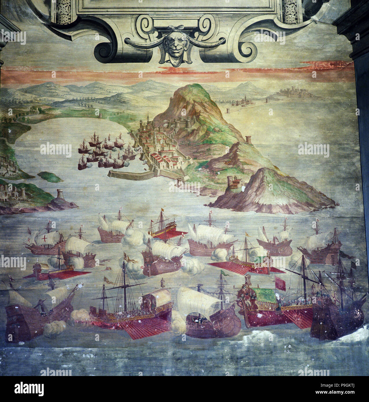 Regno di Filippo II (1527-1598), 'assunzione di 10 le navi inglesi a Marbella in 1563 nella cura di th… Foto Stock