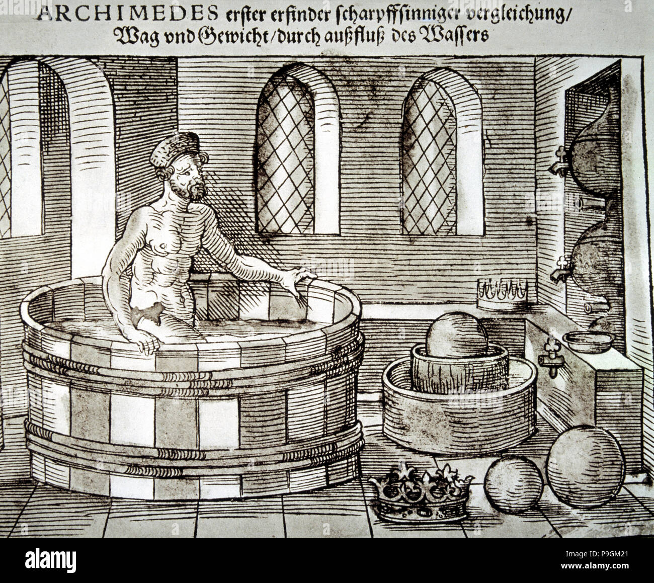 Archimede, scienziato ellenico (287-212 aC). Foto Stock