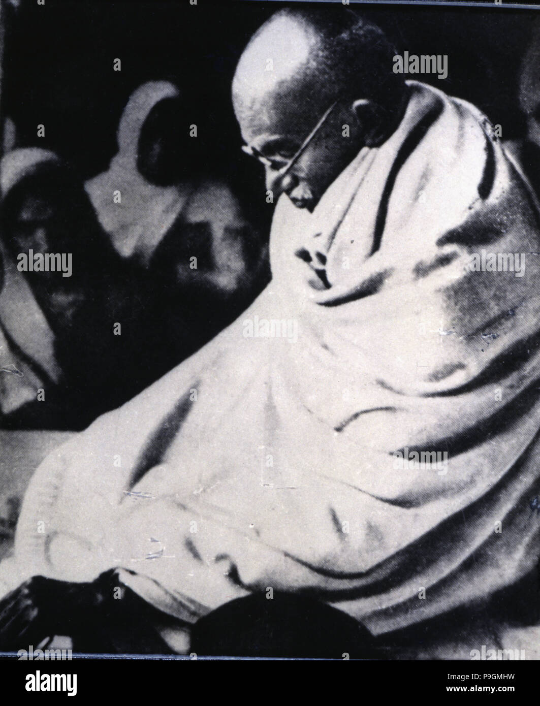 Mohandas Karamchand Gandhi, noto come Mahatma (1869-1948), architetto dell'indipendenza indiana, Io ... Foto Stock