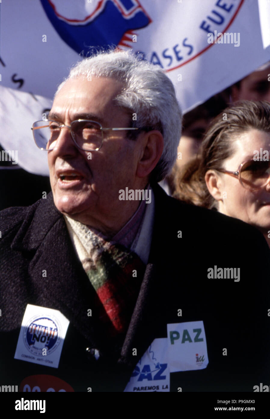 Marcelino Camacho (1918-2010), politico spagnolo e syndicalist, 1991 ritratto. Foto Stock