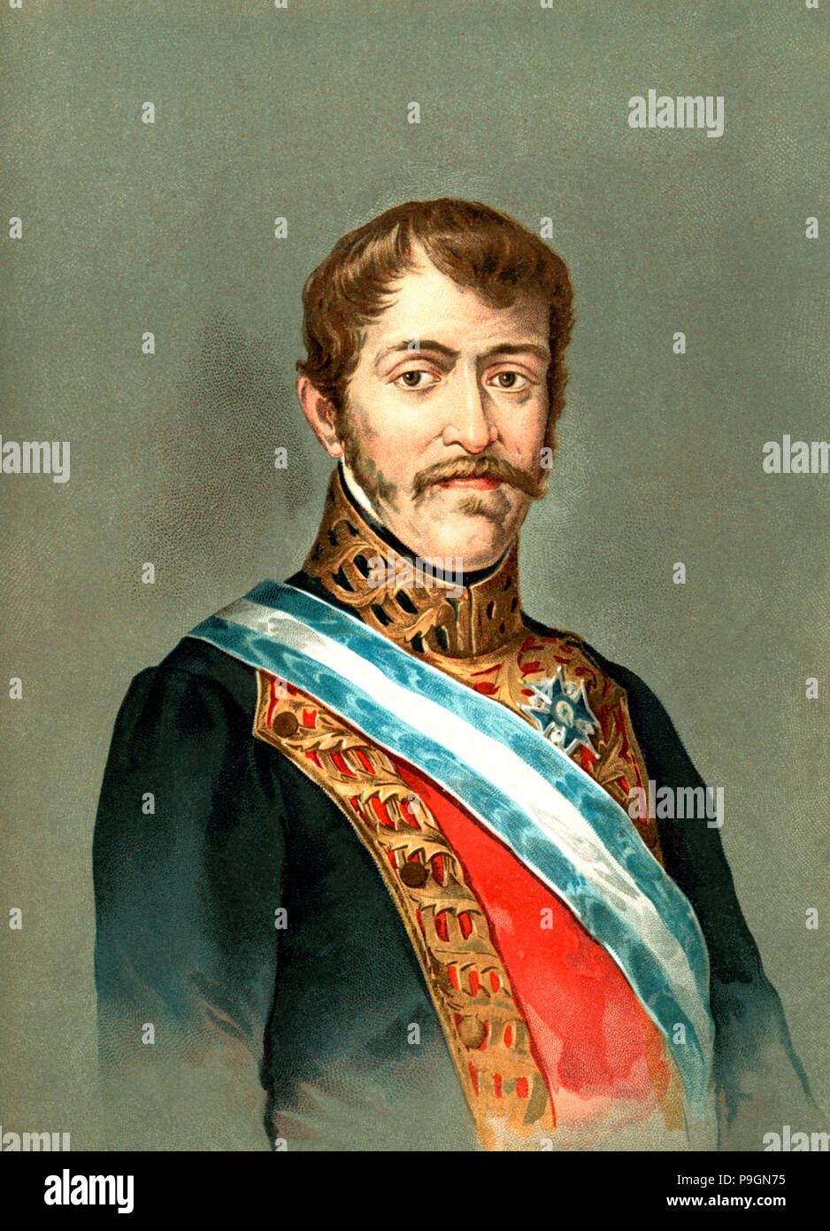 Carlos Isidro de Borbon (1788-1855), fratello del re Fernando VII e carlisti pretendente al cr… Foto Stock