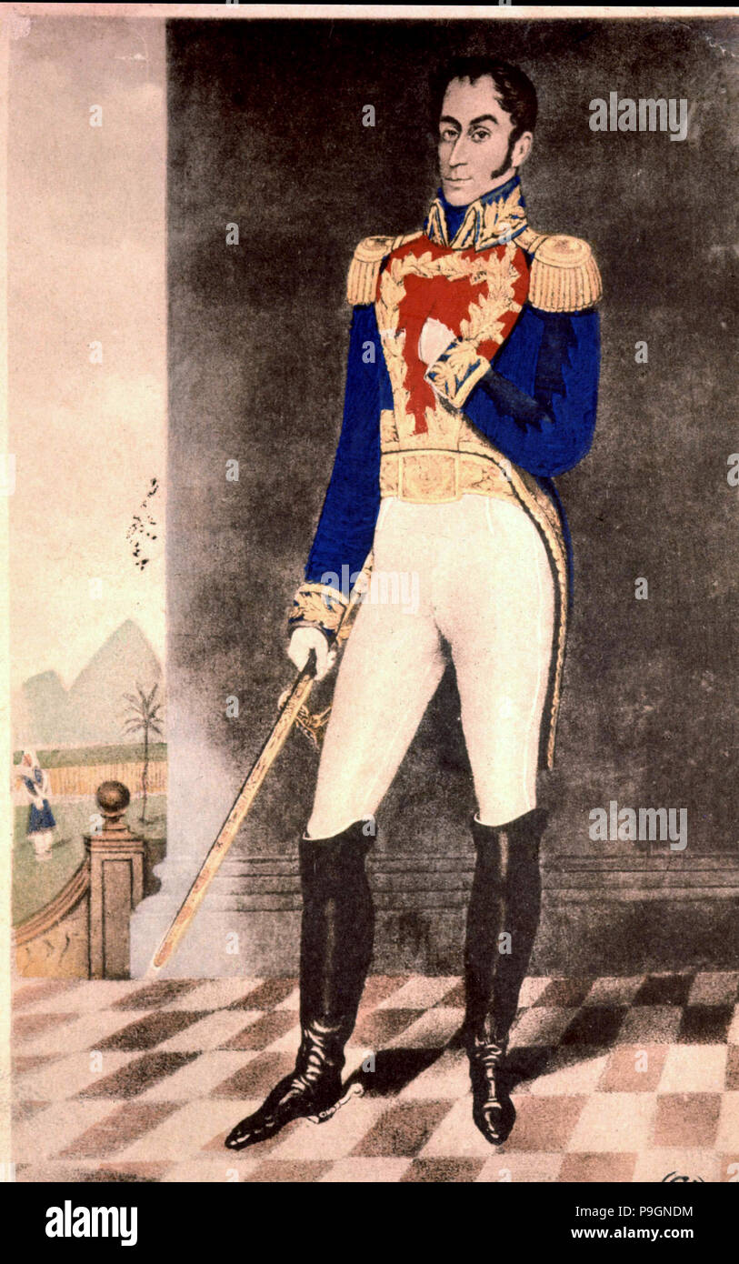 Simon Bolivar " il liberatore" (1783-1830), militare, eroe della Rivoluzione Americana. Foto Stock