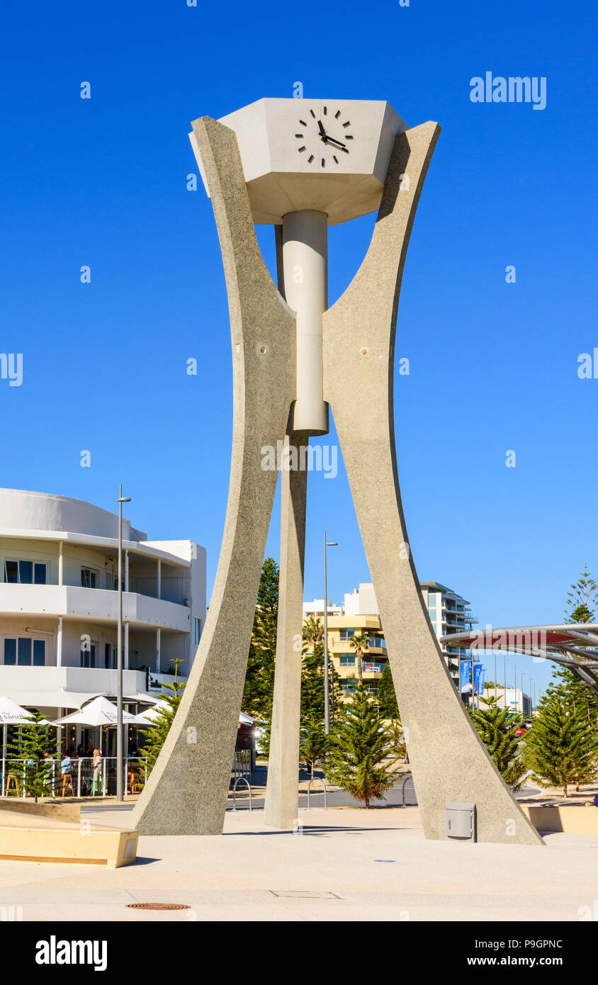 La Torre dell Orologio a Scarborough Beach, Perth, Western Australia Foto Stock