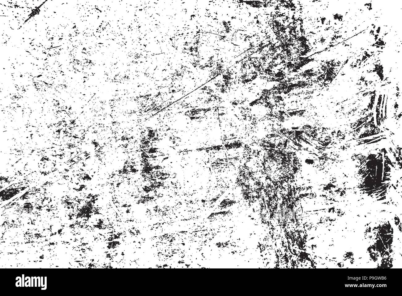 Nero Vector grunge rumore texture overlay isolati su sfondo bianco Illustrazione Vettoriale