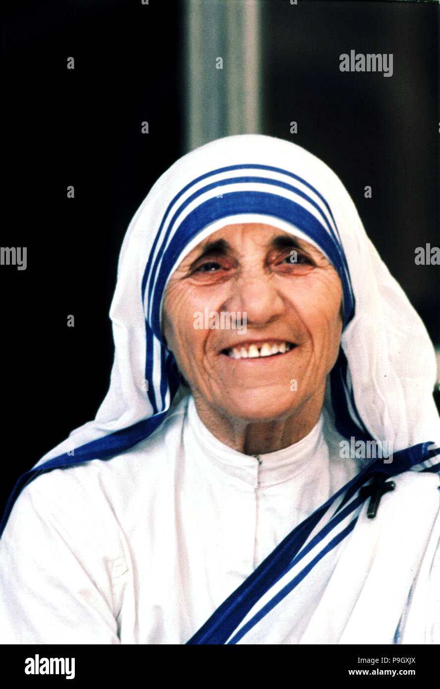 Agres Gonxa Bojaxhiu, Madre Teresa, chiamato 'teresa' ((1910-1997), Premio Nobel per la Pace 1979, foto … Foto Stock