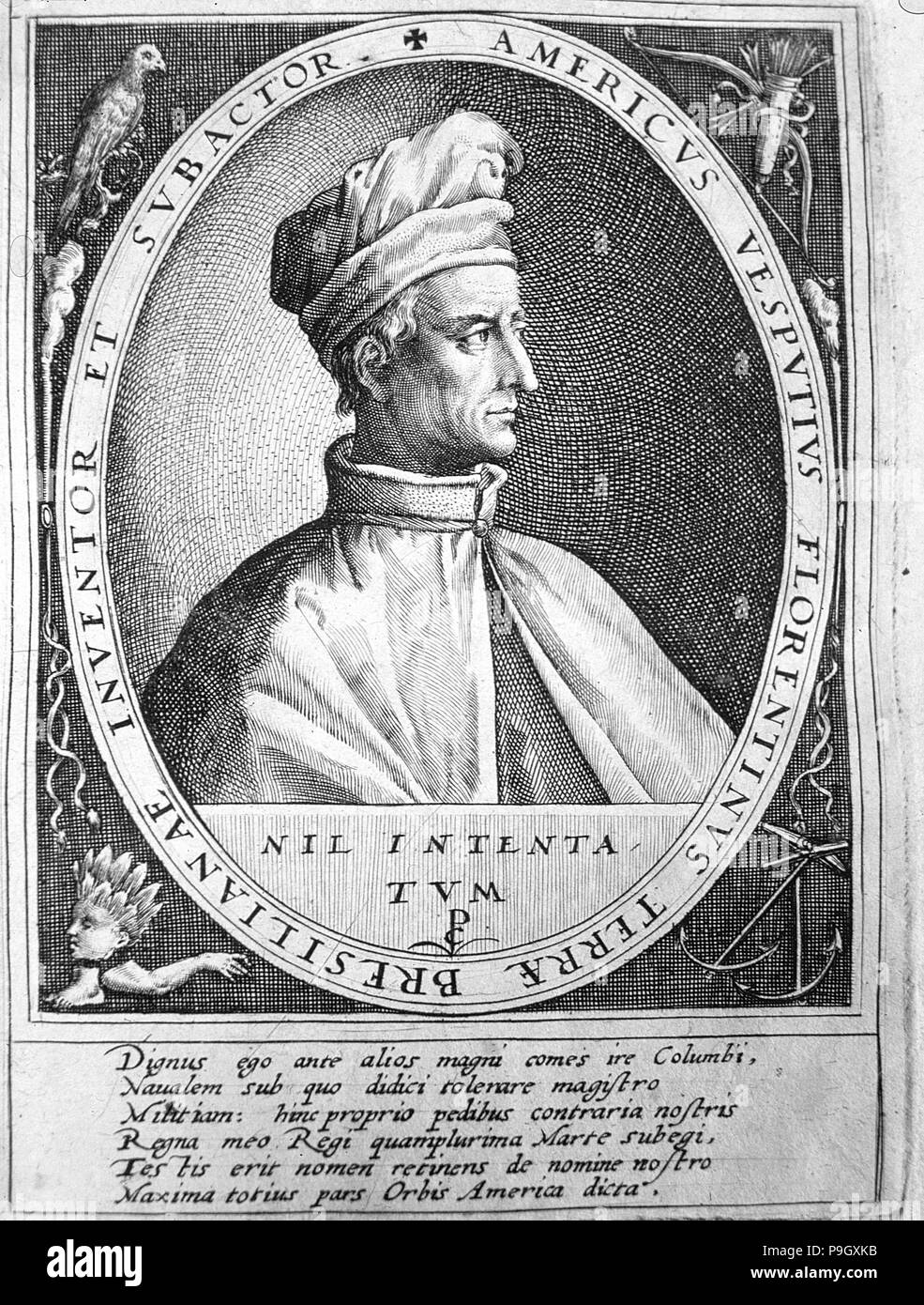 Amerigo Vespucci (1454-1512), Italiano geografo e navigatore. Foto Stock