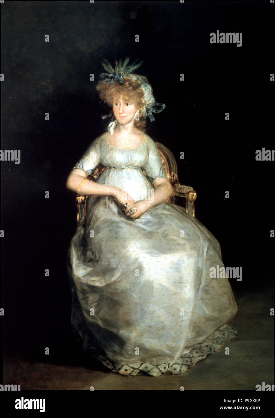 La contessa di Chinchon,' L'olio da Francisco de Goya. Foto Stock