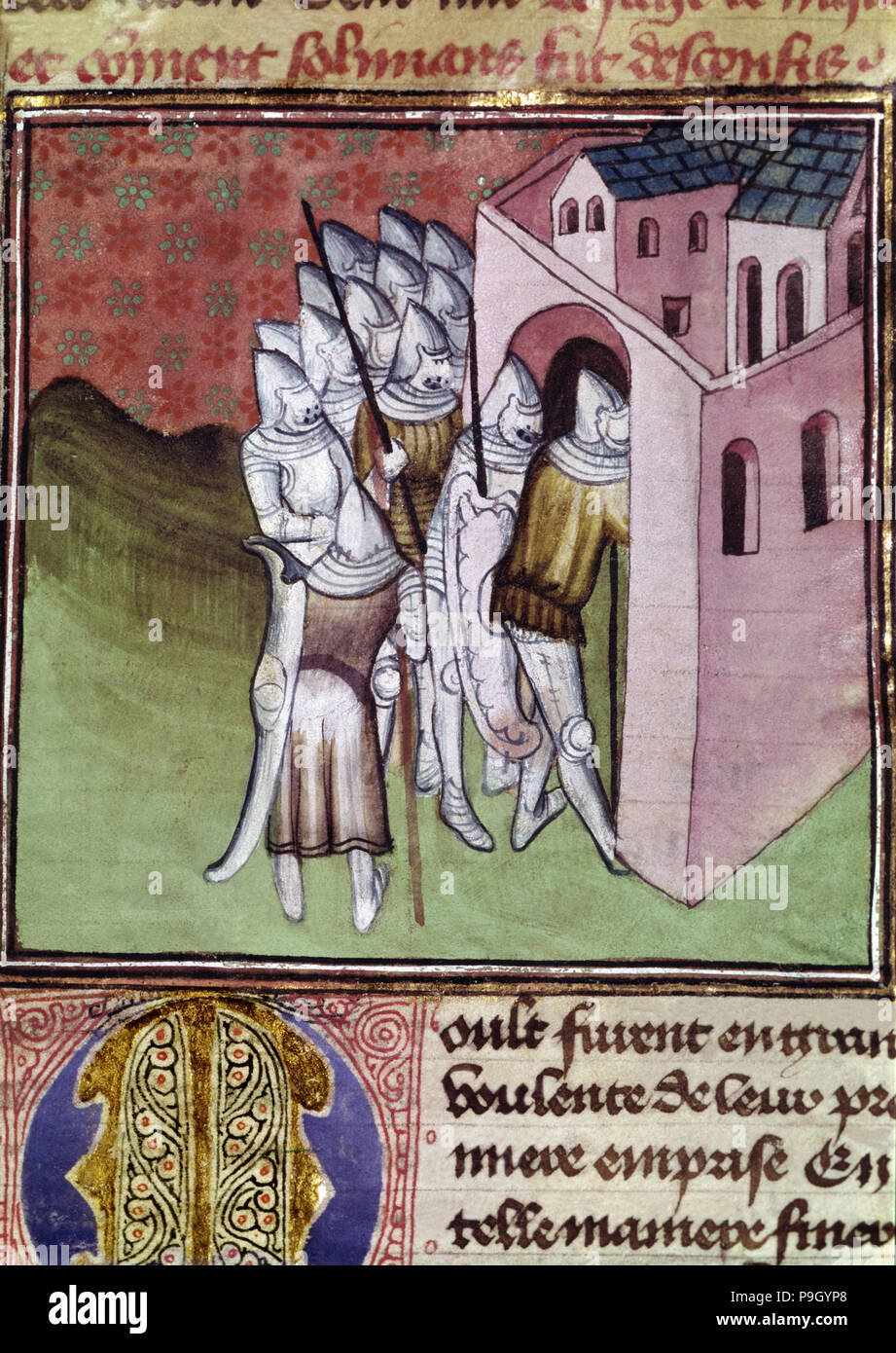 Spedizione di Goffredo di Bouillon (1061-1100) per la Terra Santa, assedio di Nicea in Bitinia e d… Foto Stock
