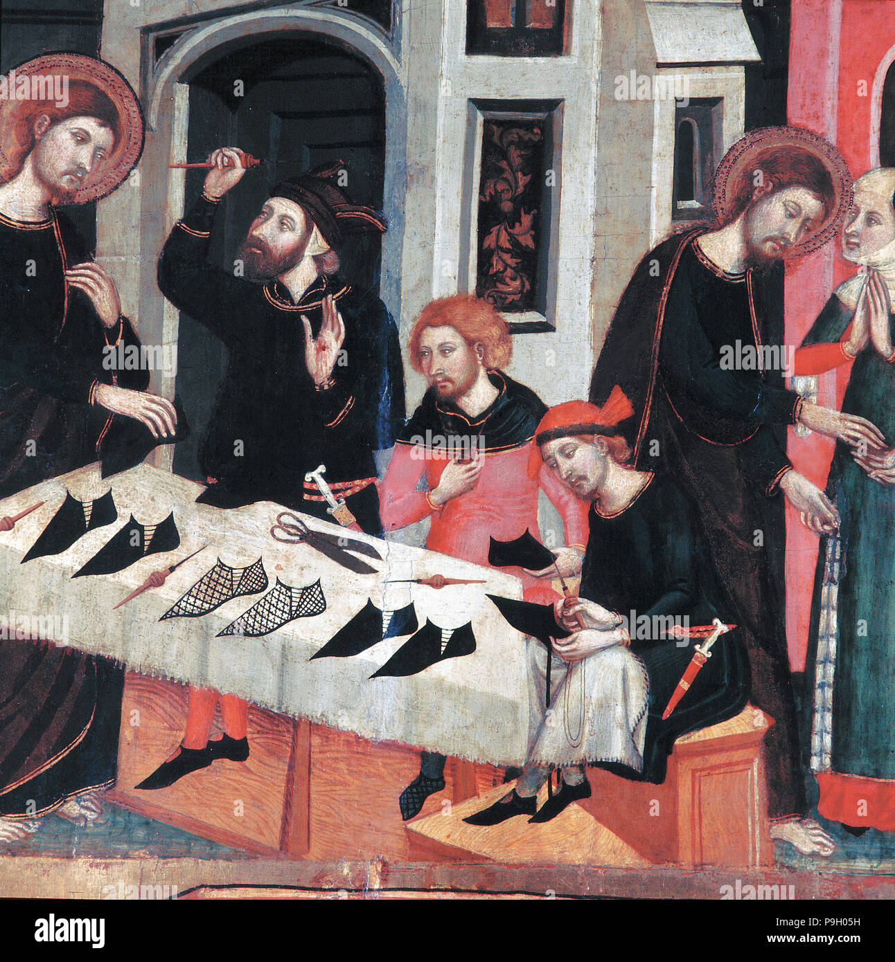 San Marco guarisce la mano ferita del calzolaio Aniano, tabella del 'Pala di San Marco… Foto Stock