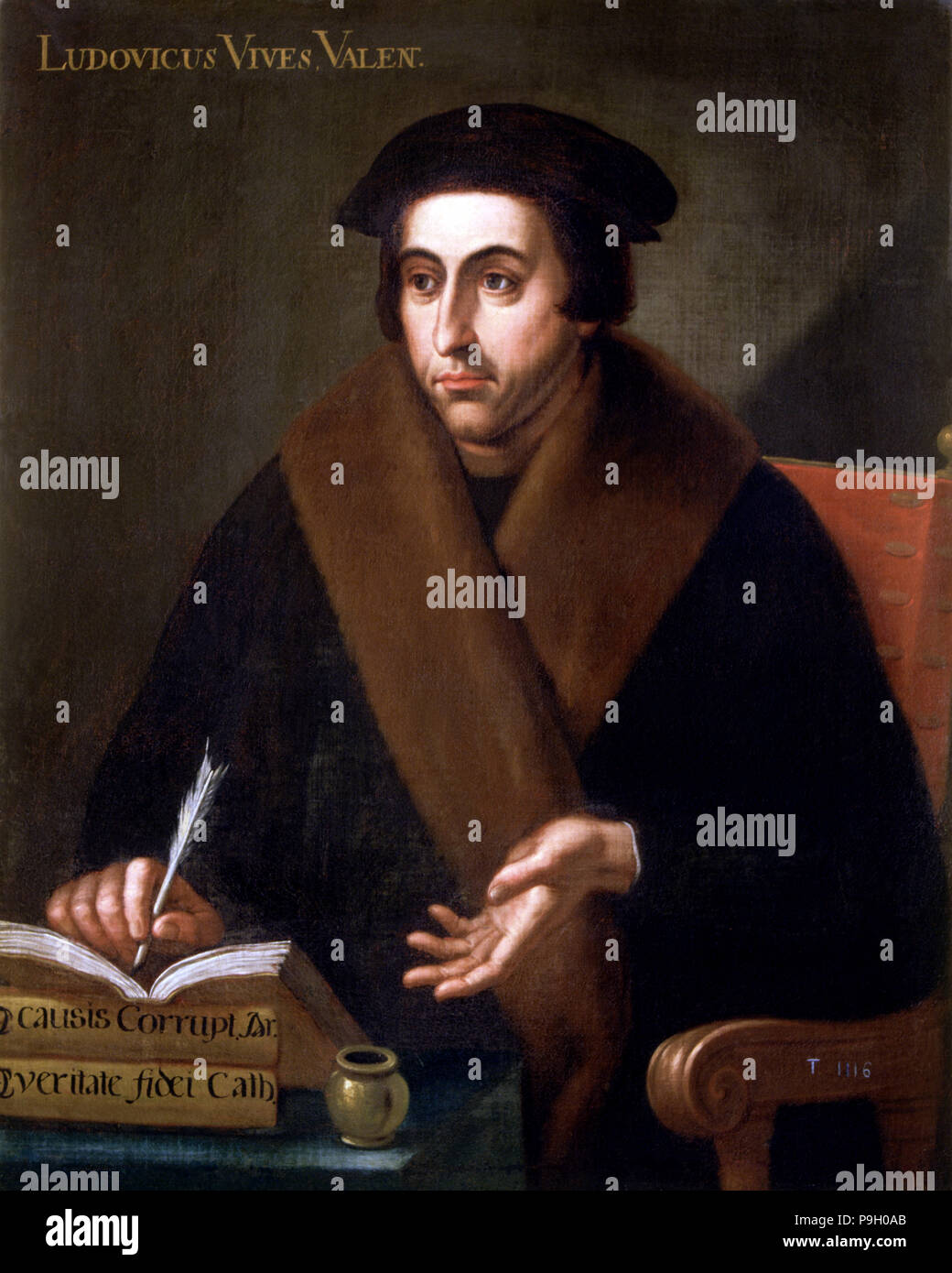 Juan Luis Vives (1492-1540), umanista spagnolo e filosofo. Foto Stock