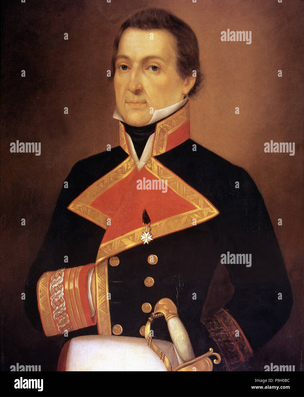 Alejandro Malaspina (1754-1810), il navigatore italiano e di explorer in servizio della Spagna. Foto Stock