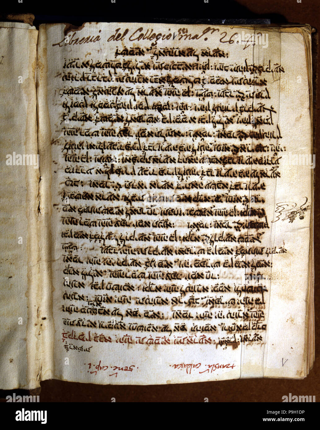 L aramaico Pentateuco, traduzione da Ongelo, manoscritto copiato in parte da Alfonso de Zamora,… Foto Stock