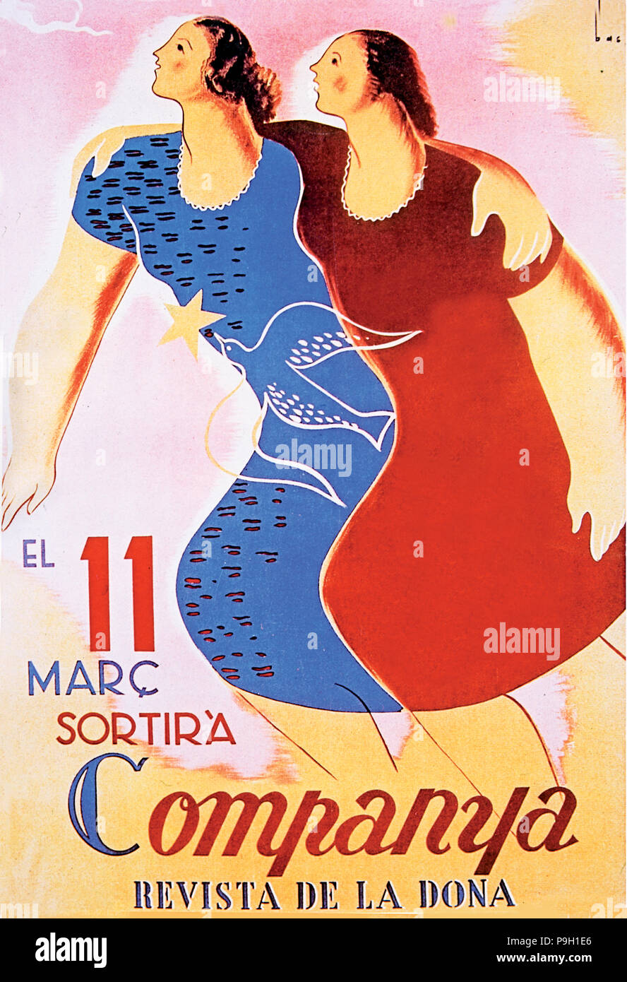 Copertina della rivista 'Companya Revista de la dona' (Collega, donna magazine). Foto Stock