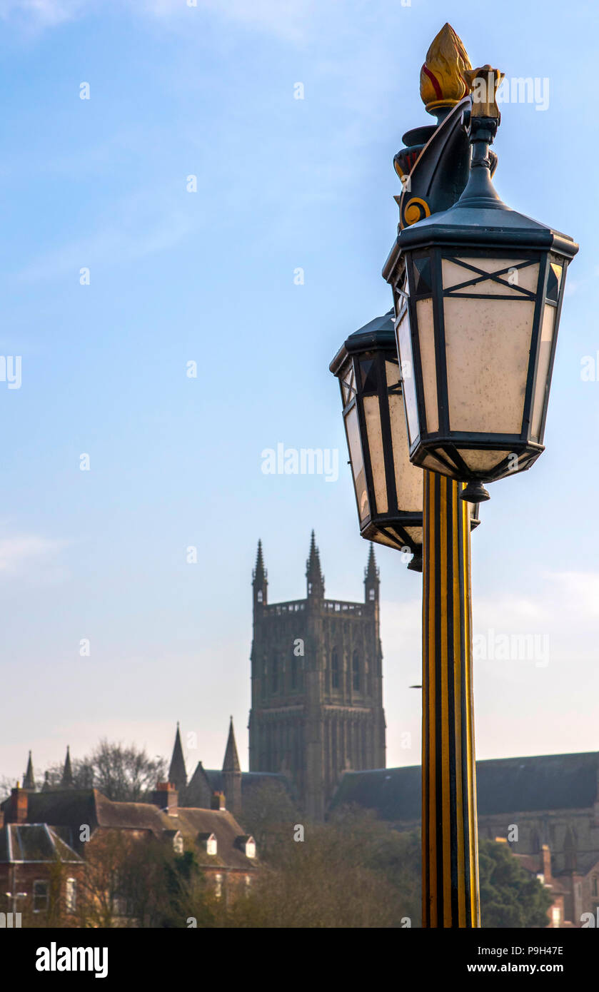 Cattedrale di Worcester, Worcester, Inghilterra, Europa Foto Stock