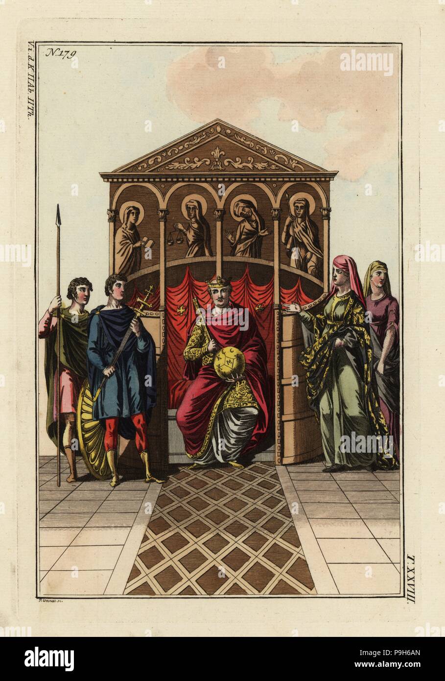 Carlo Il Calvo 823 877 Re Della Parte Ovest Della Francia Italia E Imperatore Del Sacro