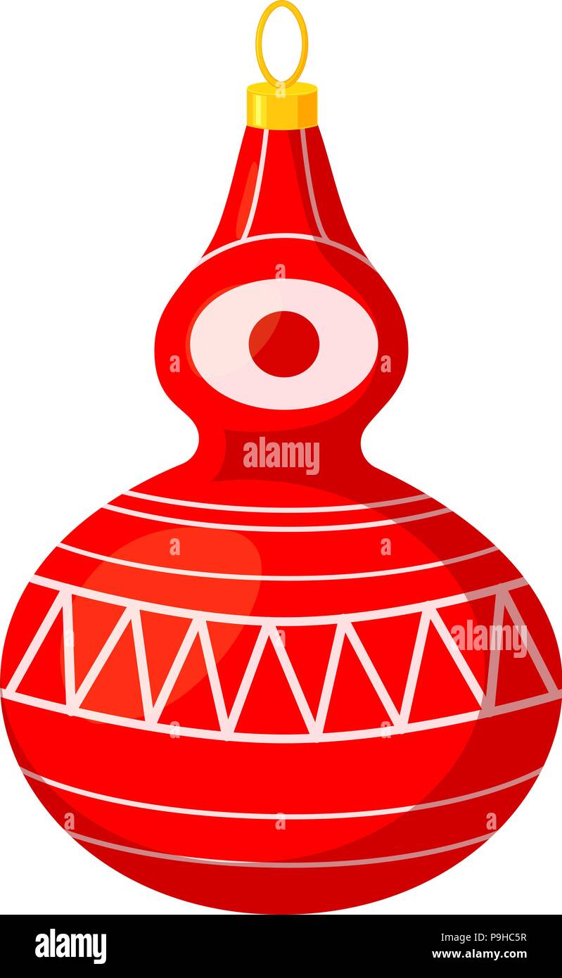 Cartoon colorato albero di natale decorazione con abstract monster pattern. Vacanze a tema illustrazione vettoriale per icona, adesivo, patch, etichetta, segno, badge, Illustrazione Vettoriale