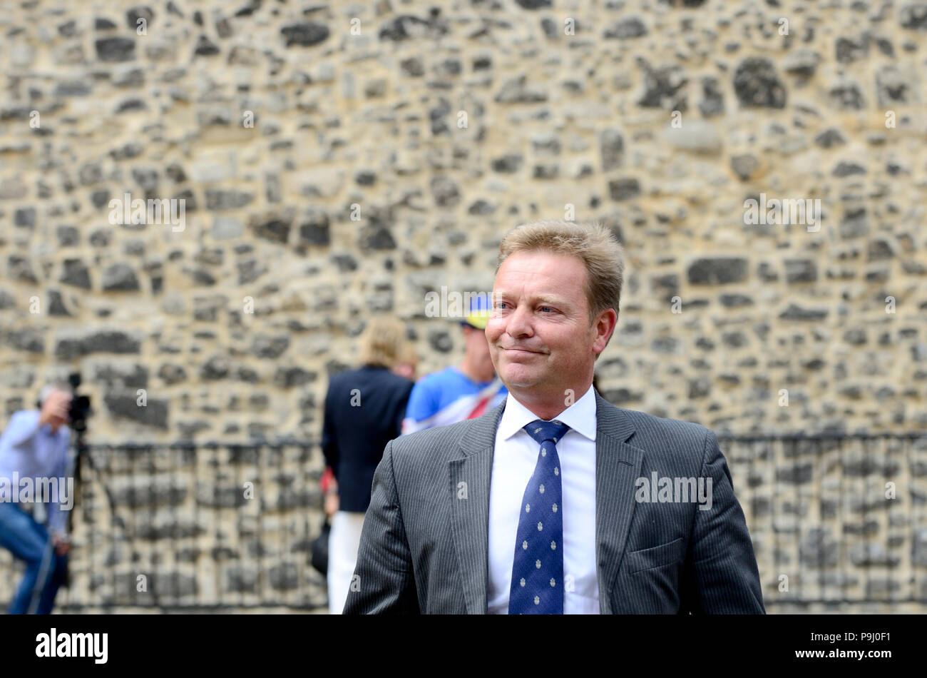 Craig Mackinlay MP (conservatore, Sud Thanet) su College Green, luglio 2018. Ex UKIP vice leader Foto Stock