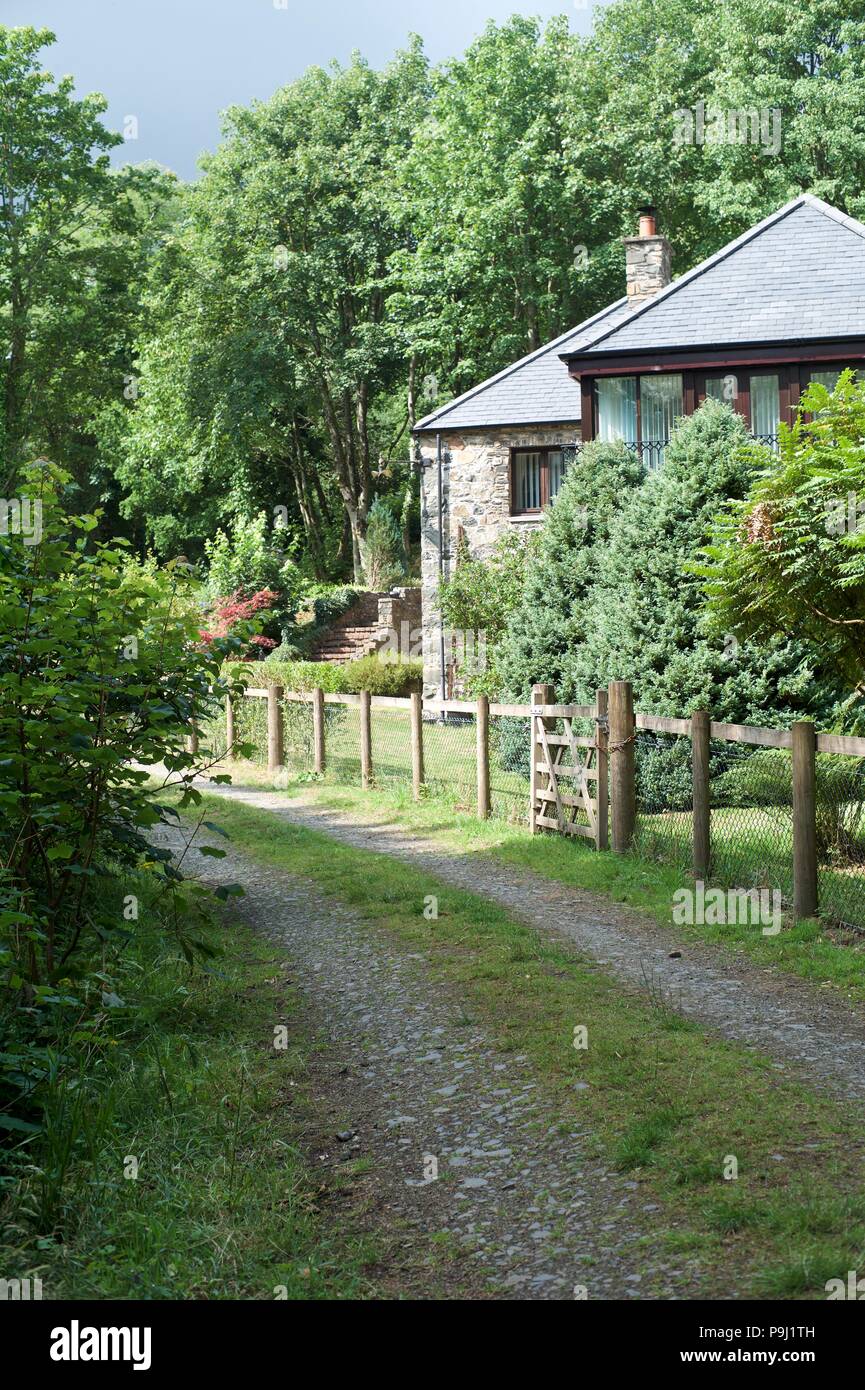 Numill ex mulino a vista sulla Dunragit House Estate ora una casa privata, vicino al villaggio di Dunragit Dumfries e Galloway nel sud-ovest della Scozia Foto Stock