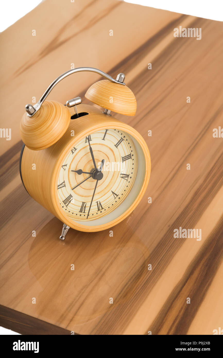 Orologi su superfici laccate, la riflessione di oggetti. Foto Stock