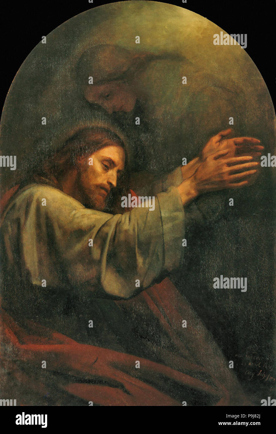 Scheffer Ary - Christus nel Getsemani Foto Stock