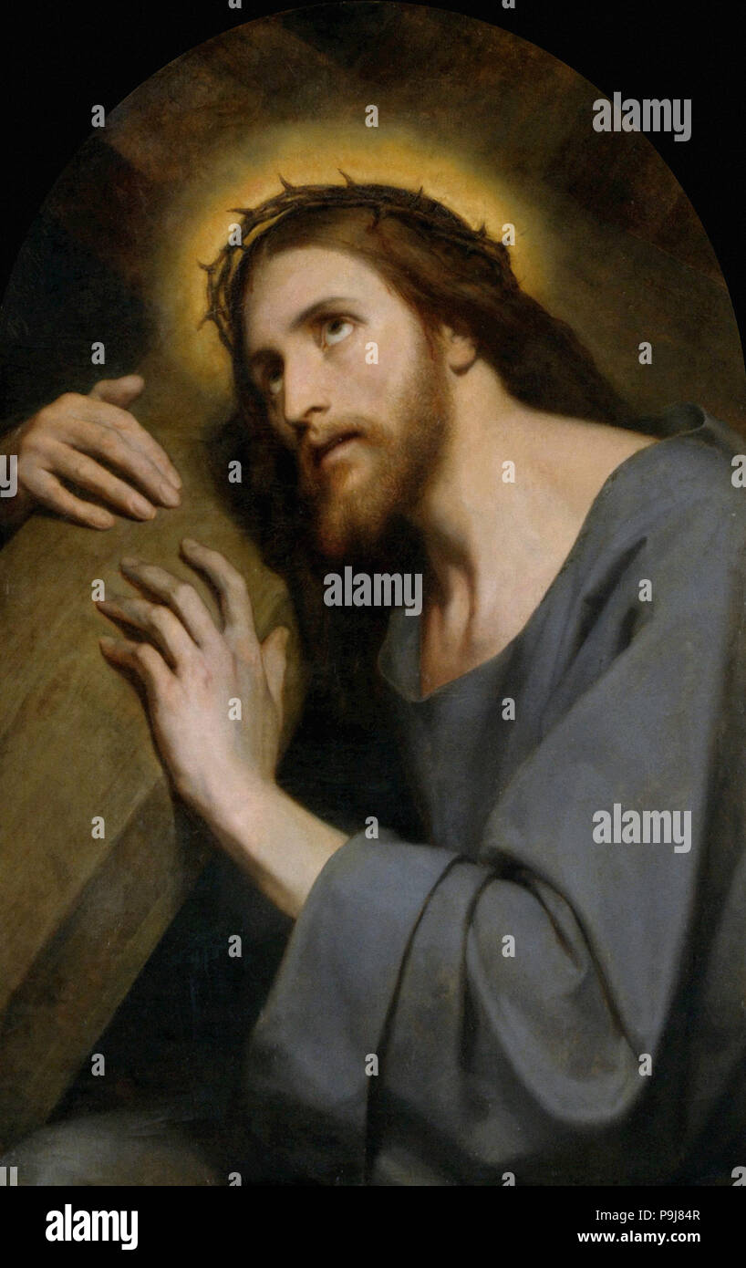 Scheffer Ary - Christus met het Kruis Foto Stock