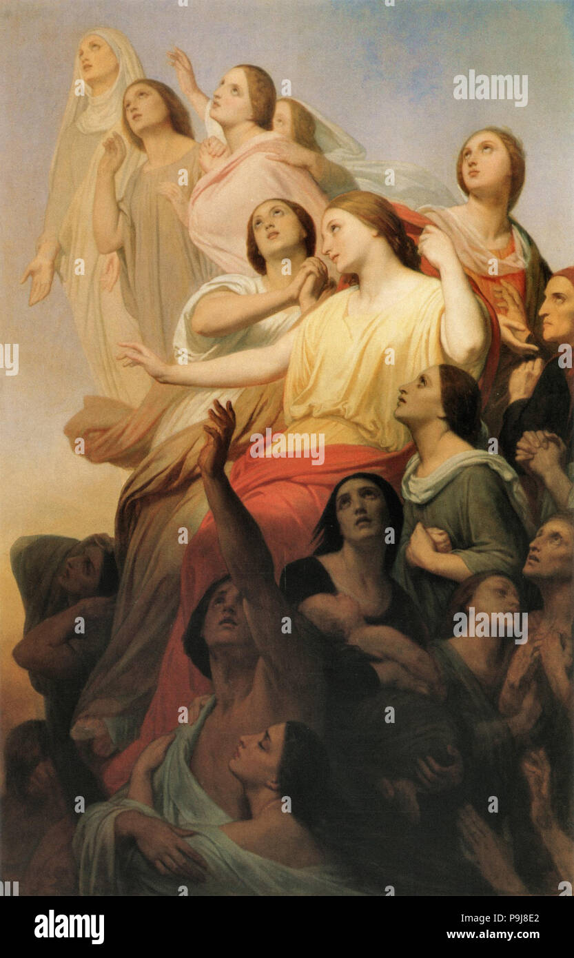 Scheffer Ary - De abbellite Der Aarde Verheffen Zich dieci Hemel 2 (En Veranderen in Hoop En Gelukzaligheid) Foto Stock