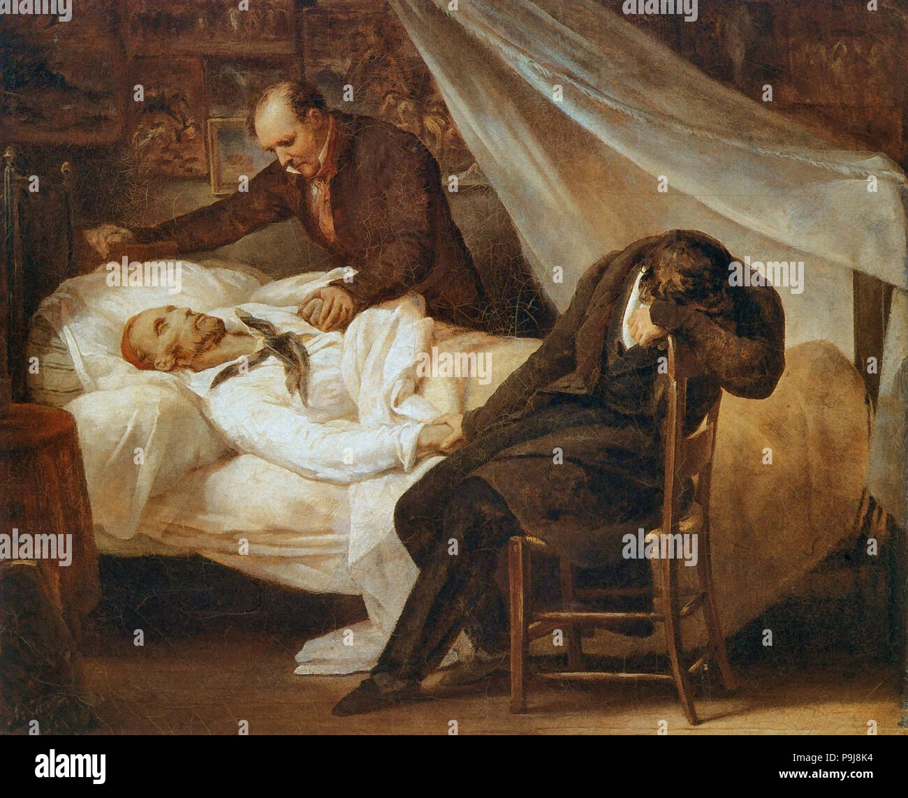 Scheffer Ary - Der Tod Von Géricault Foto Stock