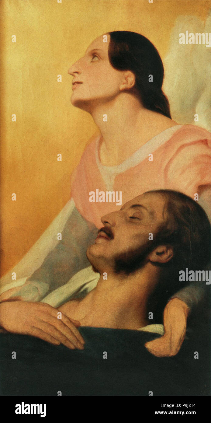 Scheffer Ary - Ferdinand-Philippe Hertog van Orléans Op Zijn Sterfbed Foto Stock