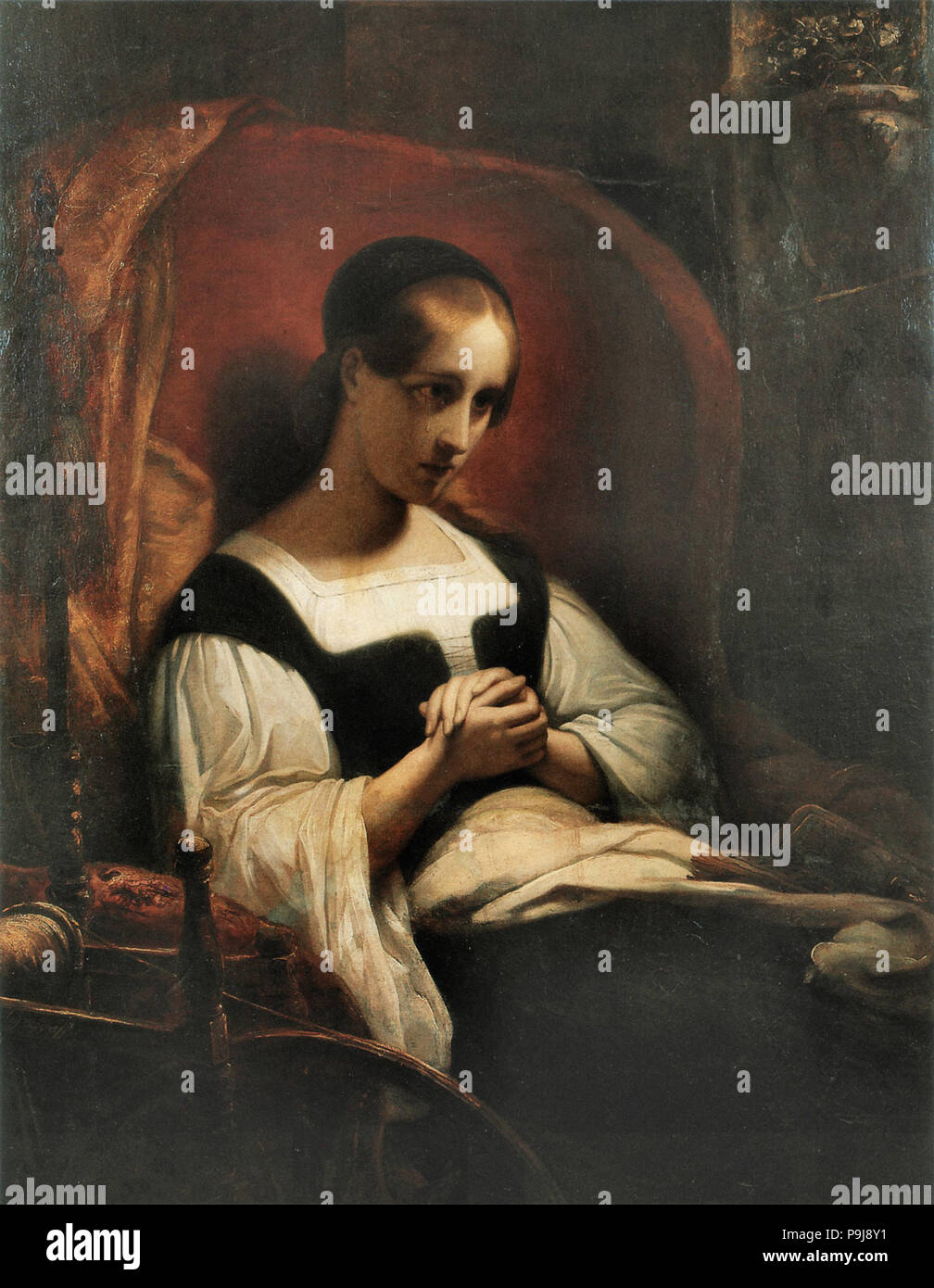 Scheffer Ary - Gretchen aan het Spinnewiel Foto Stock