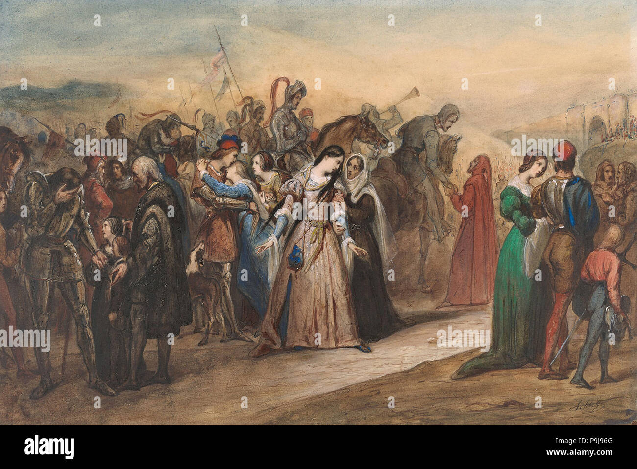 Scheffer Ary - Lenore - De Terugkeer van het Leger 1 Foto Stock