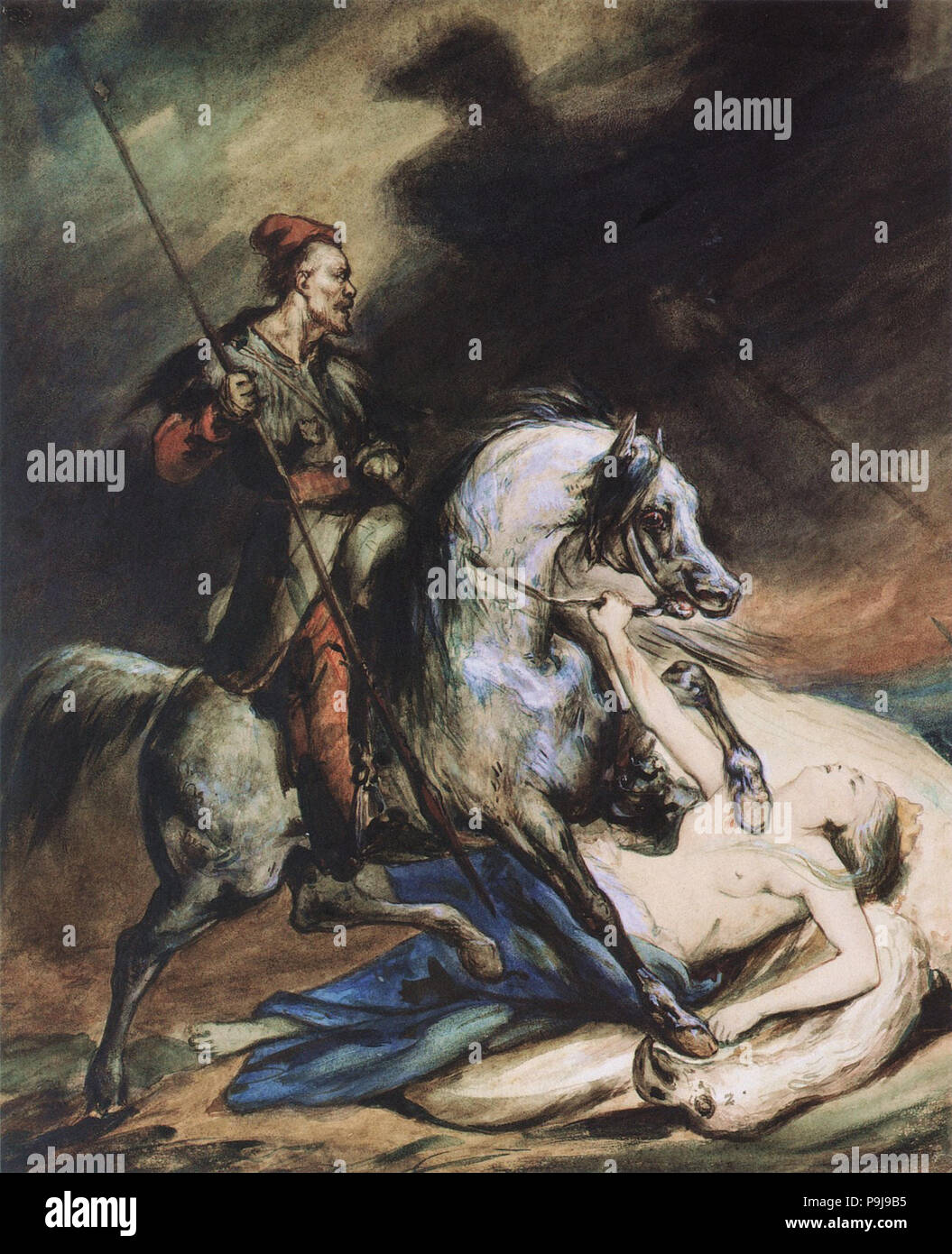 Scheffer Ary - Polonia (Allegoria della caduta dell'Insurrezione di novembre 1831) Foto Stock