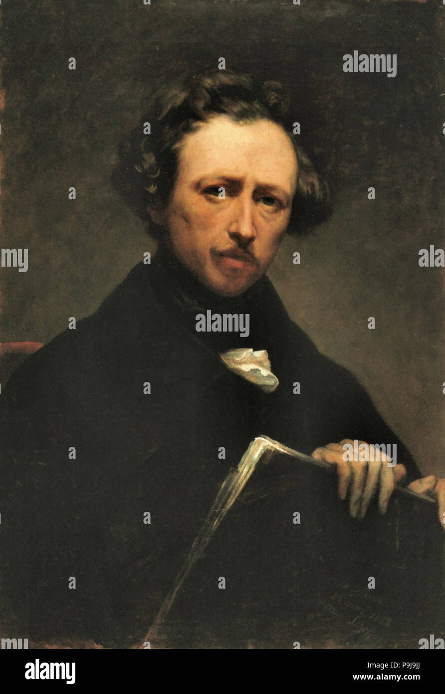 Scheffer Ary - Autoritratto 2 (a 43 anni) Foto Stock