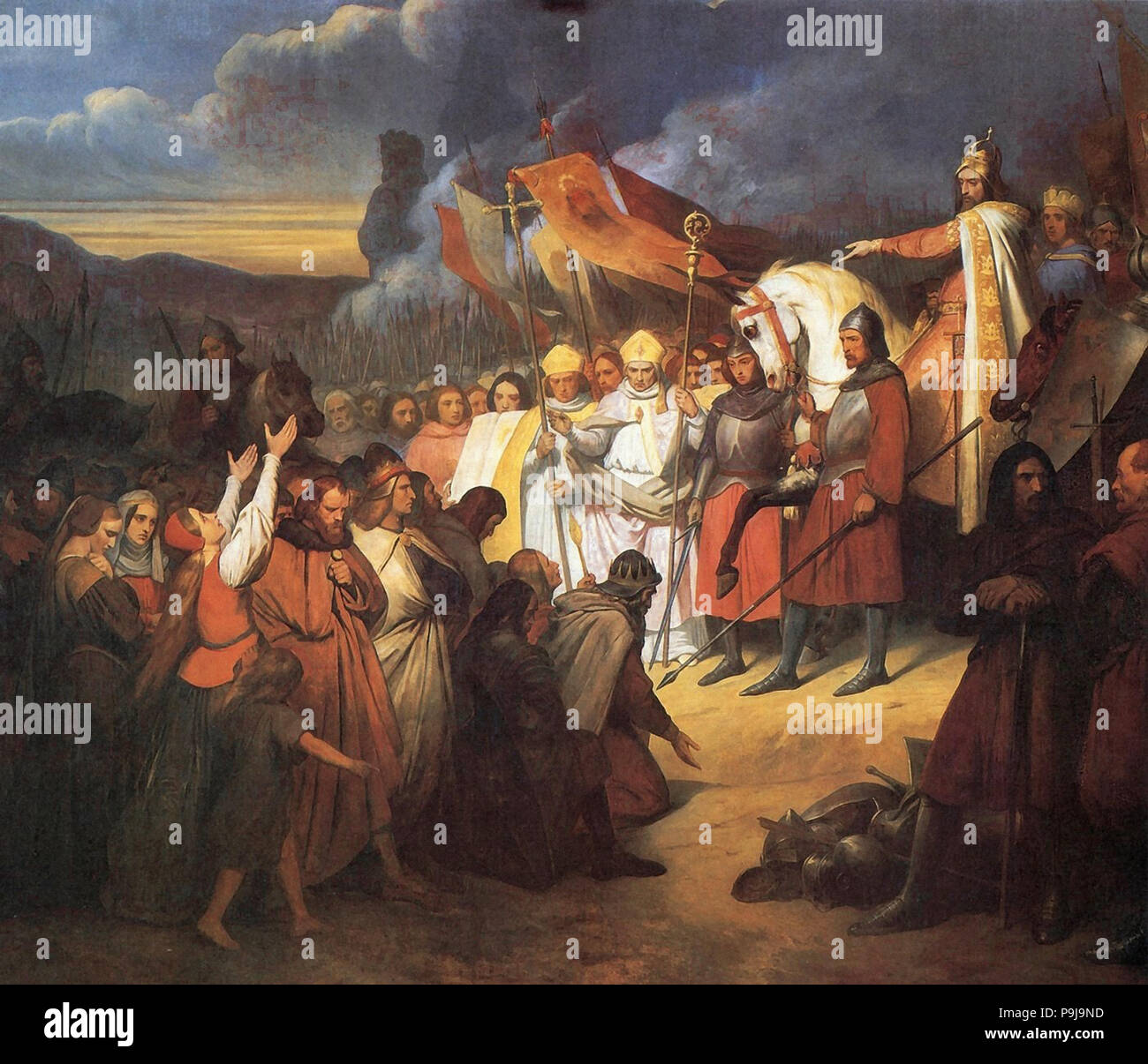 Scheffer Ary - Widukind Unterwirft Sich Karl Groùdfen Dem in Paderborn Foto Stock