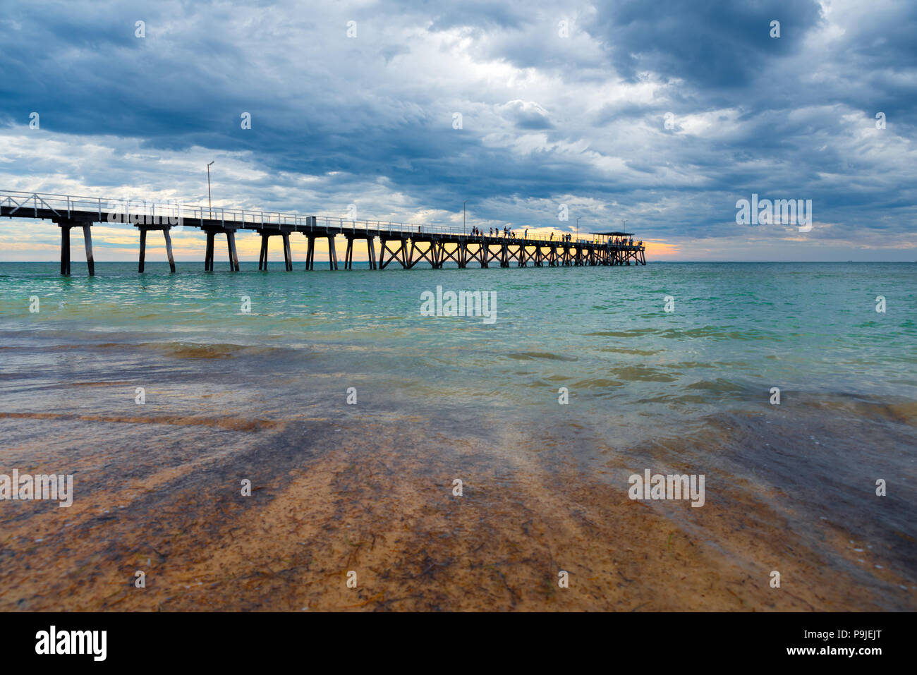 Il Largs Bay molo vicino a Adelaide, Australia del Sud. Foto Stock