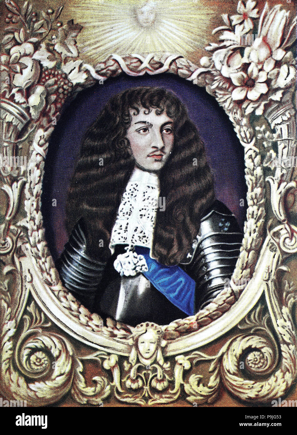Luigi XIV, Louis DieudonnÃ©, 5 settembre 1638 â€" 1 Settembre 1715, noto come Luigi il Grande, Louis le Grand, o il Re Sole, Roi Soleil, era un monarca della Casa di Borbone che regnò come Re di Francia dal 1643 fino alla sua morte nel 1715, digitale migliorata la riproduzione di un originale stampa da l'anno 1900 Foto Stock