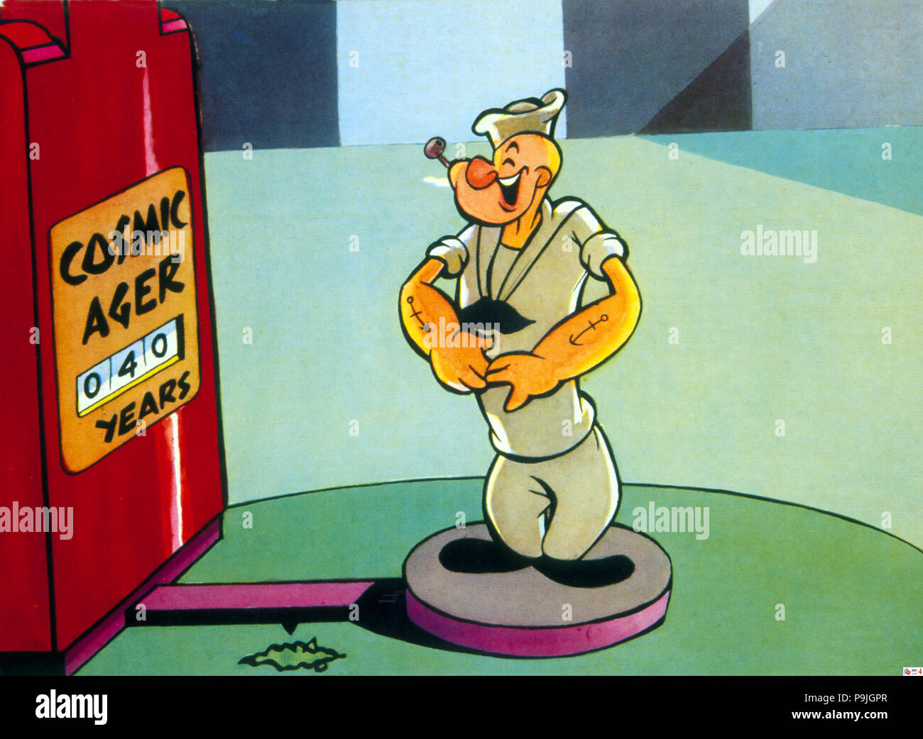 Popeye, il personaggio dei cartoni animati creati da CE Segar. Foto Stock