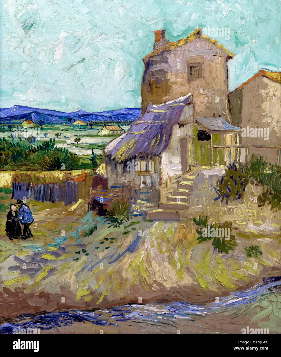 Il vecchio mulino, Vincent van Gogh, 1888, Albright-Knox Galleria d'arte, Buffalo, New York, USA, America del Nord Foto Stock