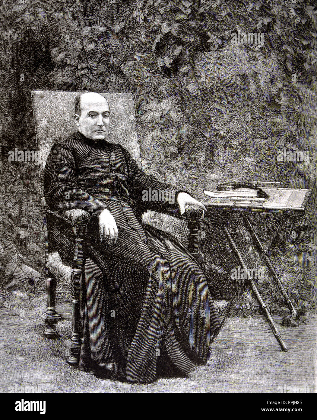 Luis Coloma (1851-1914). Religiosa spagnola e scrittore, incisione da la Ilustración Española y … Foto Stock