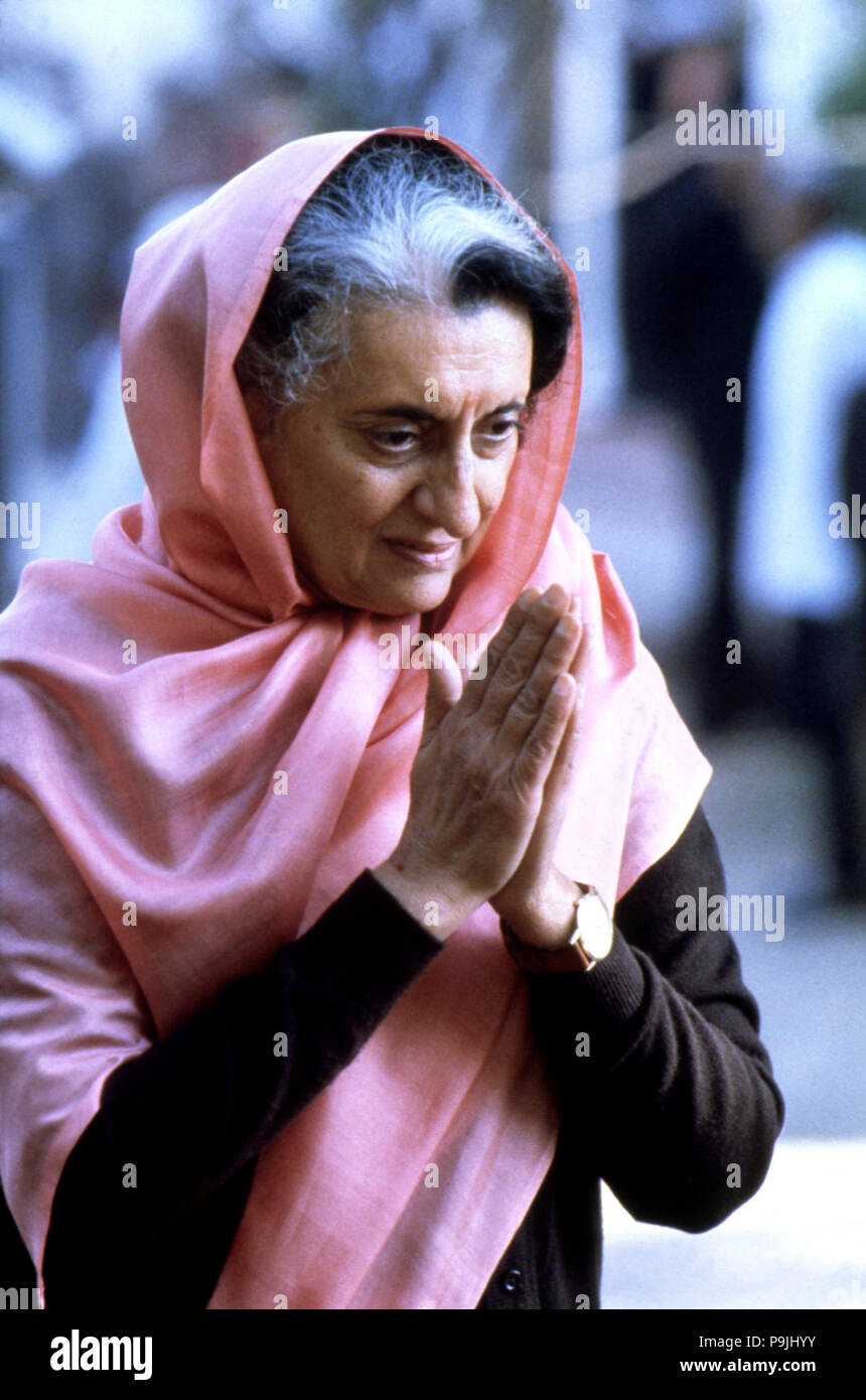 Indira Gandhi (1917-1984), uomo politico indiano. Foto Stock