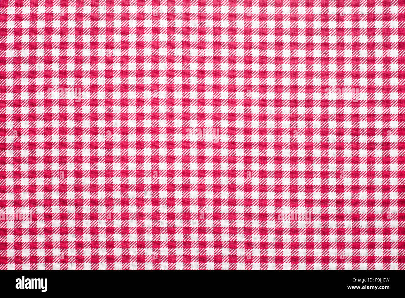 La tovaglia a quadretti rossi e bianchi sullo sfondo di texture, igienico  Foto stock - Alamy