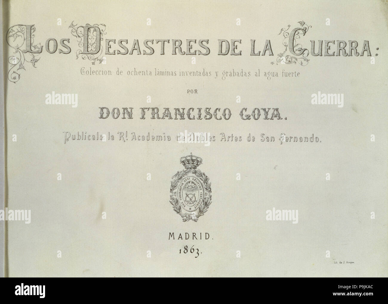 I disastri della guerra, una serie di incisioni di Francisco de Goya (1746-1828), la copertura del raccogliere… Foto Stock