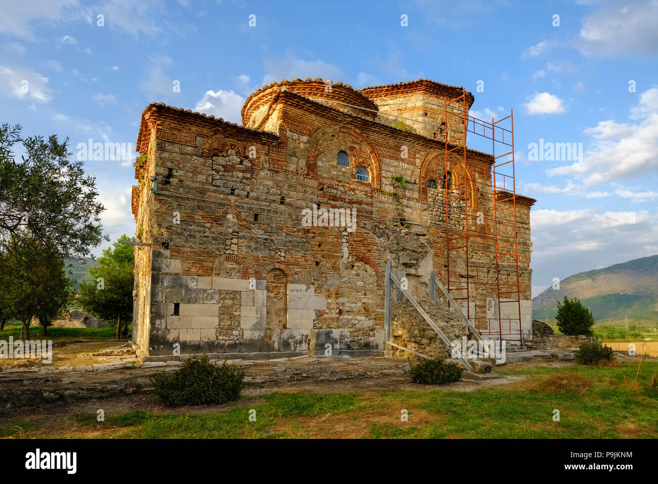 Chiesa nel monastero di San Nicola, Manastir Shën Kollë, Mesopotam, vicino Saranda, Qark Vlora Albania Foto Stock