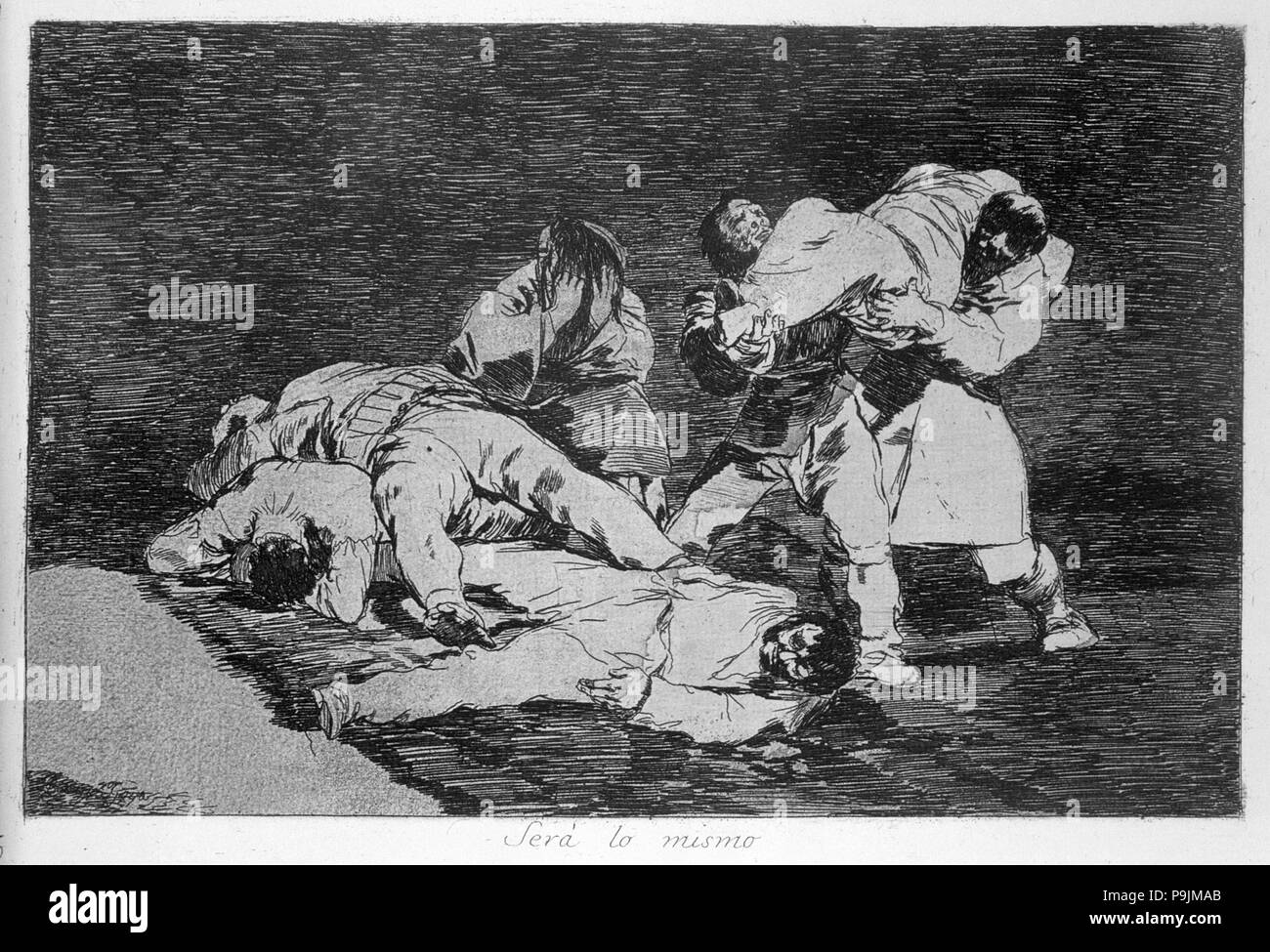 I disastri della guerra, una serie di incisioni di Francisco de Goya (1746-1828), la piastra 21: 'Será lo m… Foto Stock