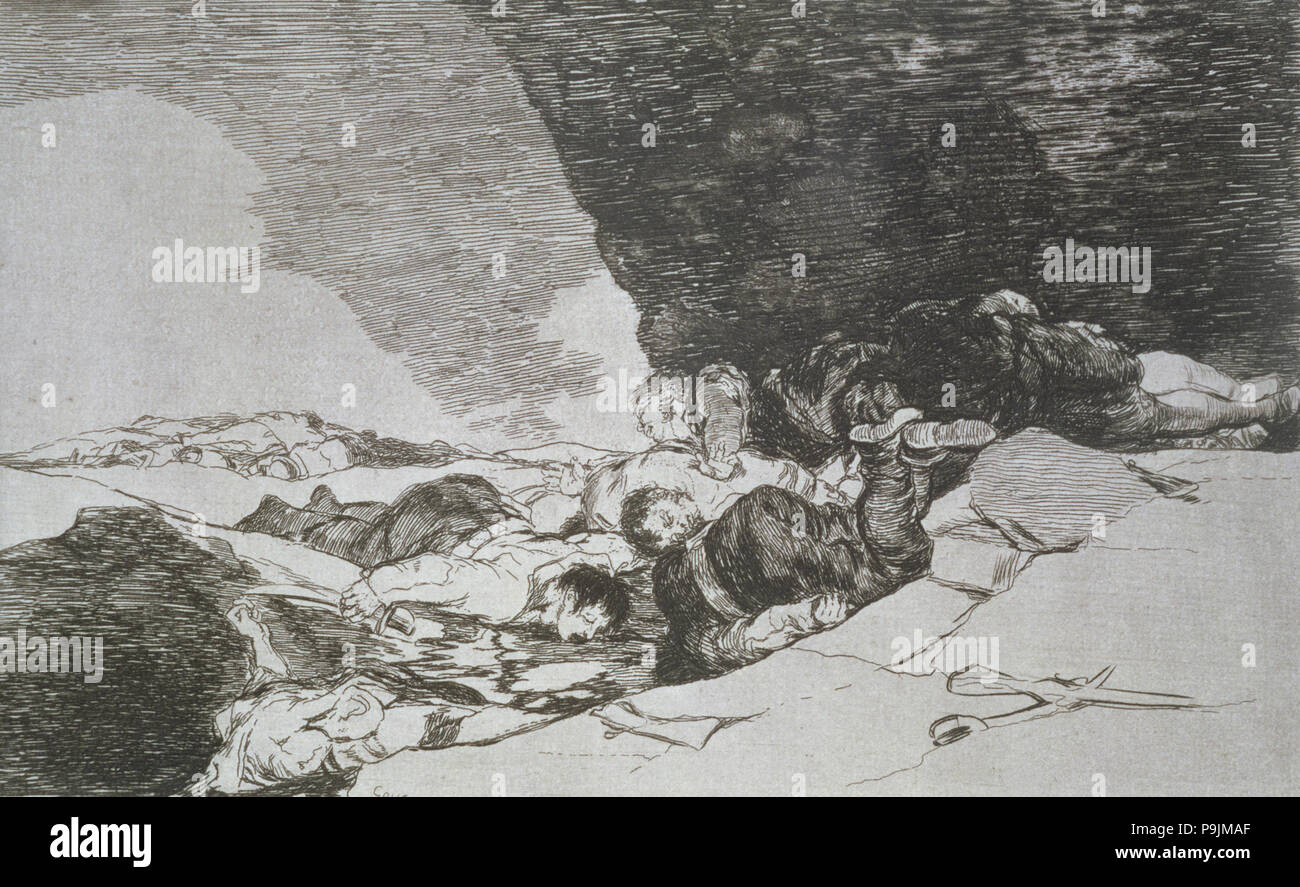 I disastri della guerra, una serie di incisioni di Francisco de Goya (1746-1828), la piastra 23: 'Lo mismo … Foto Stock