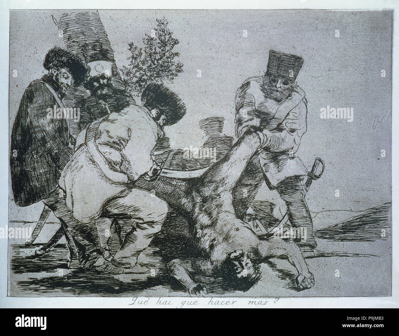 I disastri della guerra, una serie di incisioni di Francisco de Goya (1746-1828), la piastra 33: "Que hai q… Foto Stock