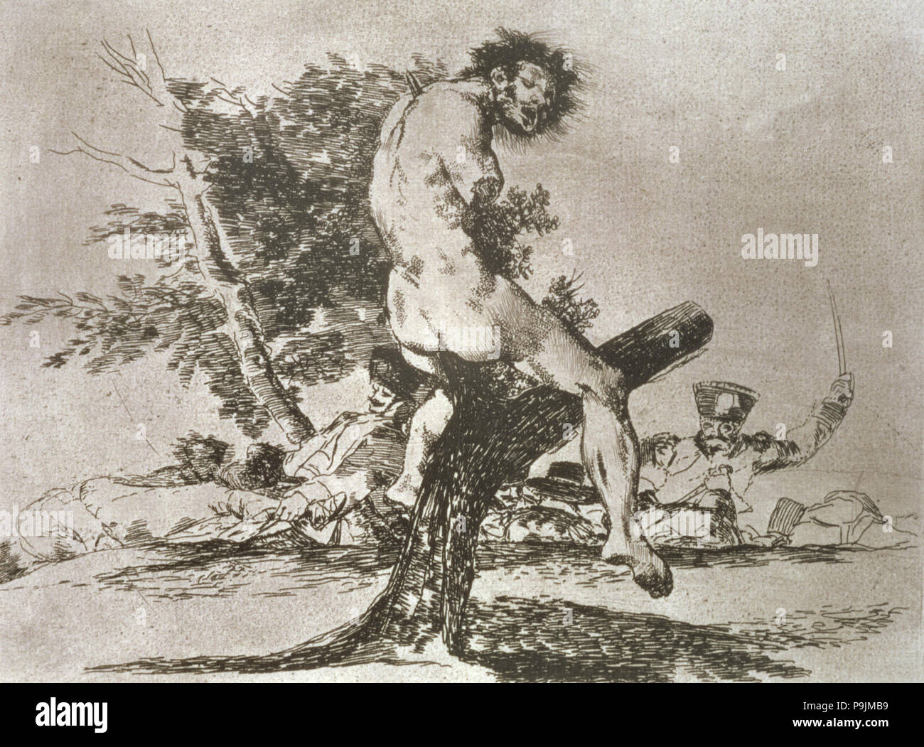 I disastri della guerra, una serie di incisioni di Francisco de Goya (1746-1828), la piastra 37: 'esto es p… Foto Stock