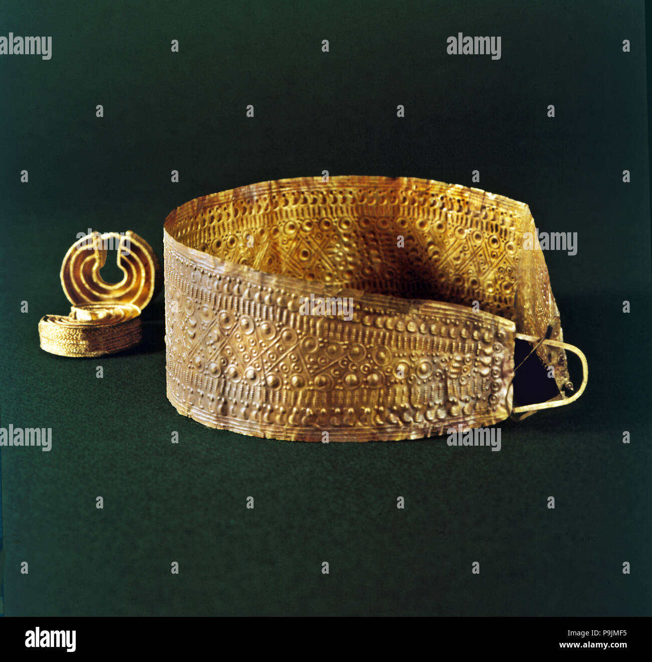 Collana e orecchini, cultura visigota, 6-VII secolo. Foto Stock