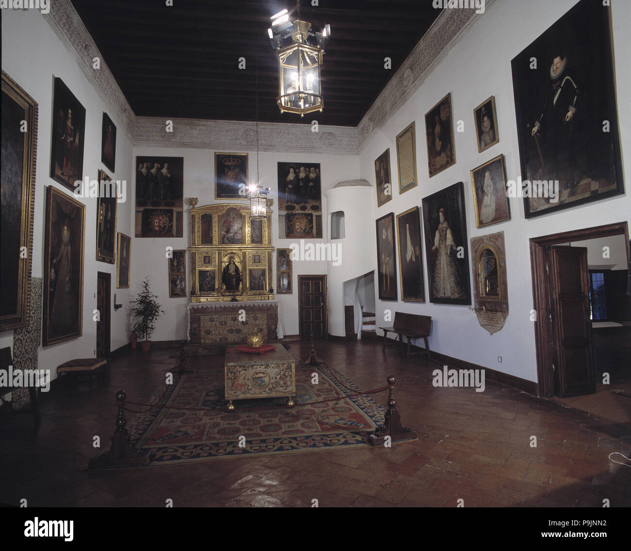 Monastero delle Descalzas Reales (Royal Monache Scalze), Kings Hall, dove le suore hanno ricevuto il… Foto Stock