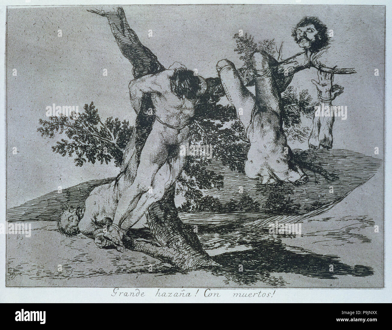 I disastri della guerra, una serie di incisioni di Francisco de Goya (1746-1828), la piastra 39: "Grande ha… Foto Stock