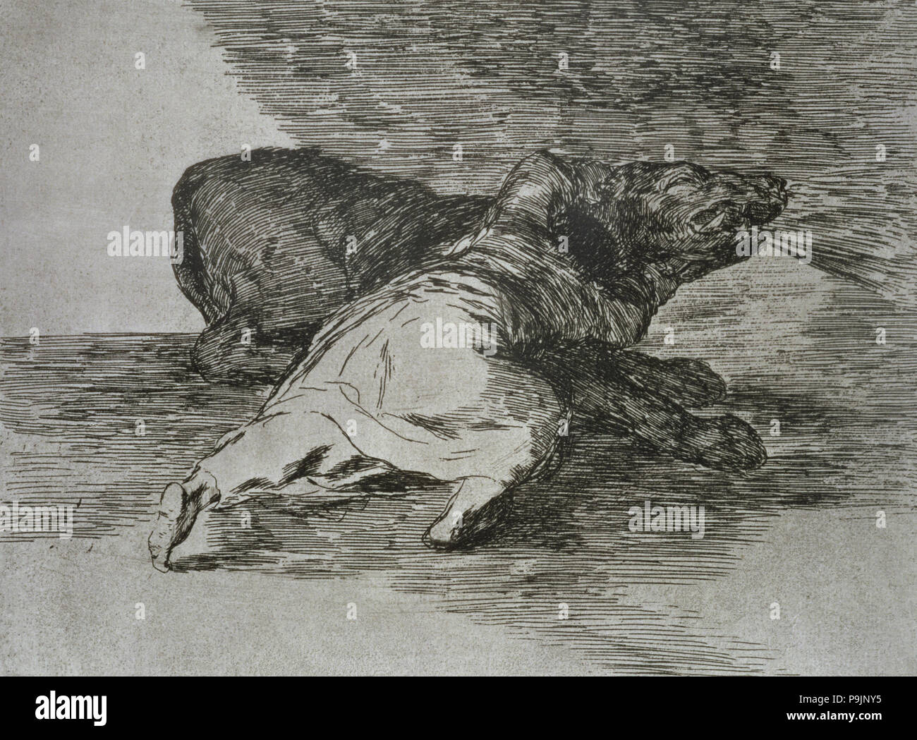I disastri della guerra, una serie di incisioni di Francisco de Goya (1746-1828), la piastra 40: 'Algún par… Foto Stock
